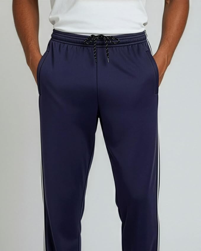 3 Pack Men's Mesh Open Bottom Sweatpants Active Athletic Workout Gym Pocket | Available in Big & Tall, Uncuffed, Elastic Waistband, Drawstring, Straight Leg, Running, Jogging, Exercise, Training, Sports - Image 7