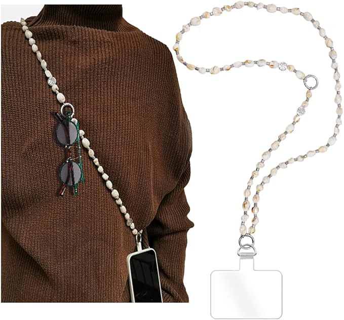 Phone Crossbody Strap, 2in1 Wrist Charm&Shoulder Lanyard,3Ways Usage free to Assembly and Disassembly Phone Strap with Tether Patches for Most Phones Bag Purse (L) by Turkalla