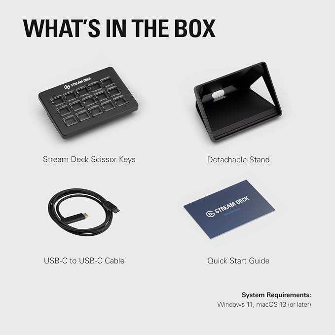Elgato Stream Deck Scissor Keys Workflow Controller | Tactile, responsive macro keys, Monitor CPU, GPU, ping, FPS, LED-lit icons, Regular plugin updates, Windows and macOS - Image 9