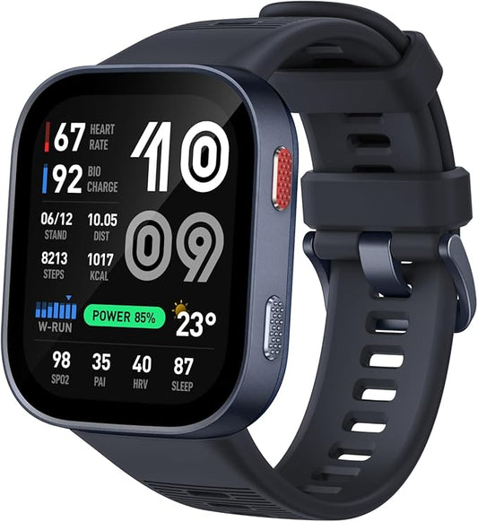 Amazfit Bip Max 50mm Smartwatch, 2.07" AMOLED Display, 20 Days of Battery, GPS, 4GB Storage, Offline Maps, Fitness Tracker, Hybrid Training, 150+ Sports, HYROX Mode, 5 ATM for Android & iPhone, Blue by Amazfit