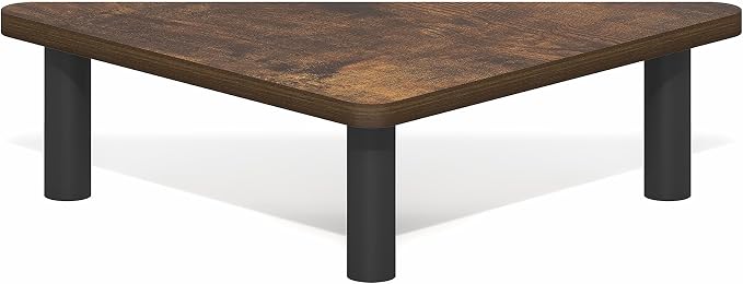 Furinno Turn-N-Tube Monitor Stand Riser, 19.6" Wide Triangle Corner Monitor Riser, Laptop Stand for Desk, Office Desk Accessories, Desktop Organizers and Accessories, Toolless Assembly, Amber Pine - Image 7