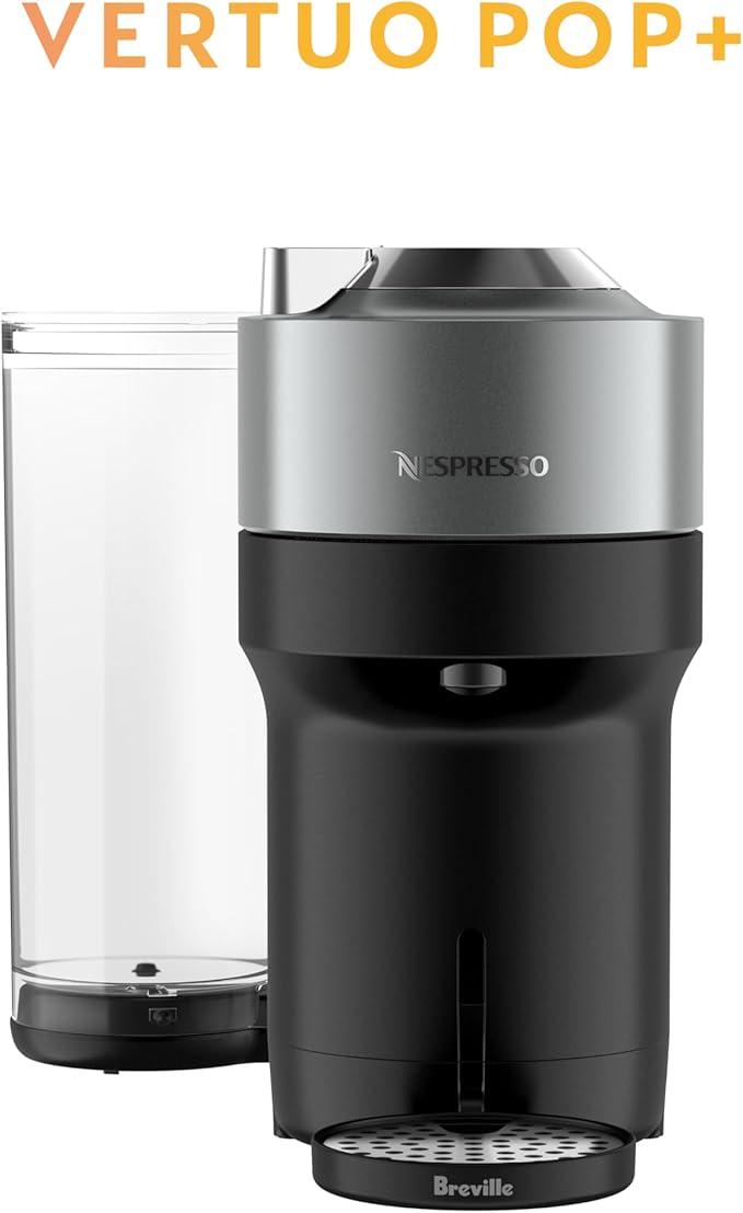 Nespresso Vertuo Pop+ Deluxe Coffee and Espresso Maker by Breville with Milk Frother, Titan - Image 2