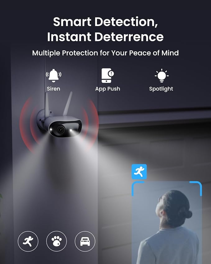 REOLINK 4K 8MP 180° Panoramic Security Camera with Dual-Lens, 2.4/5GHz Dual-Band Wi-Fi 6, Motion Track, Up to 512GB microSD Card Storage, Plug-in Power, Color Night Vision, Elite WiFi - Image 6