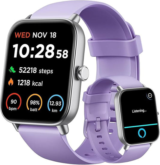 Gydom Smart Watches for Women for Android & iPhone, Alexa Built-in, 1.8" Smartwatch with Heart Rate/SpO2/Sleep/Stress, IP68 Waterproof Fitness Tracker, 101+ Sports Modes, Purple by GydomUSOfficial