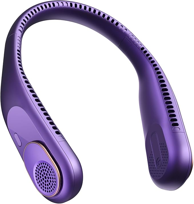 SWEETFULL Portable Neck Fan: 5200mAh Bladeless Personal Fan | 4 Speeds, 20H Max Runtime, No Hair Twist Quiet Wearable Fan for Travel | Birthday Gifts for Men Women Mom Dad by SWEETFULL