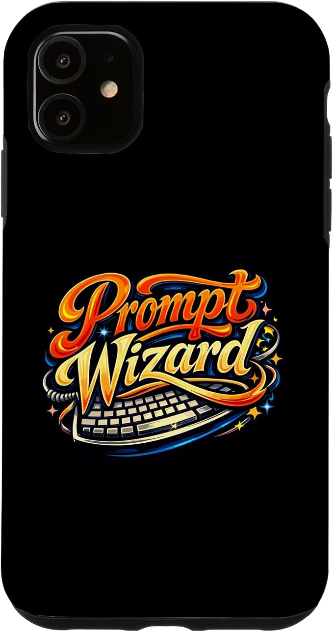 Prompt Wizard AI Retro Keyboard Case for iPhone 11 by Unknown