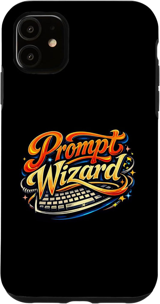 Prompt Wizard AI Retro Keyboard Case for iPhone 11 by Unknown