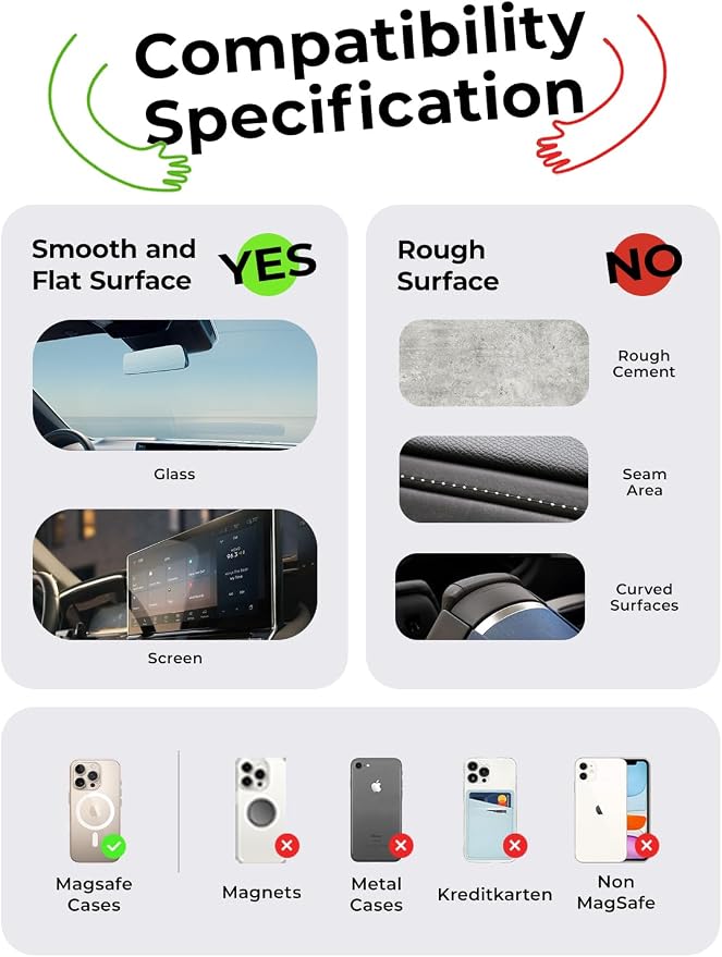 LISEN for Magsafe Car Mount, Cell Phone Holders for Your Car, Magnetic Car Accessories for Women Men Jeep Truck, Vacuum Gifts for iPhone 17 Pro Max 16 15 14 13 12, Samsung S25, Pearl White - Image 9