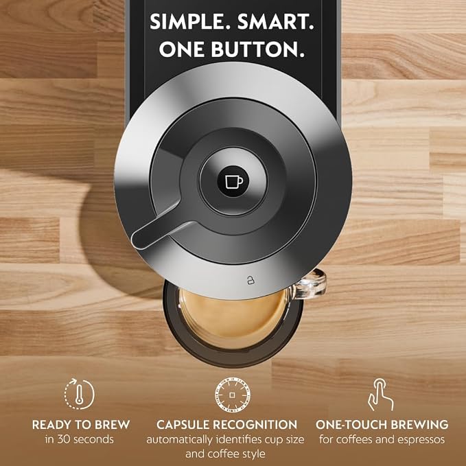 Nespresso Vertuo Next Deluxe Coffee & Espresso Maker by De'Longhi | Brews 6 cup sizes including 5, 8, 12 and 18 oz. Slim, sustainable design with over 40 Vertuo coffee blends to explore. - Image 2