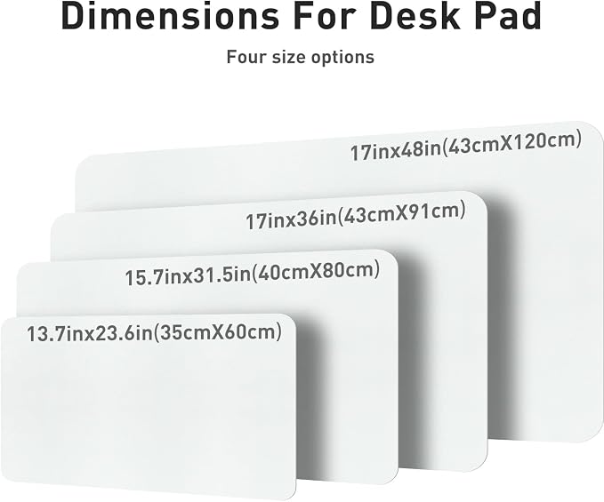 Aothia Leather Desk Pad Protector, Large Mouse Pad, Office Mat, Non-Slip PU Leather Blotter, Laptop Desk Pad, Waterproof Writing Pad for Office and Home (Barely Grey, 23.6" x 13.7") - Image 4