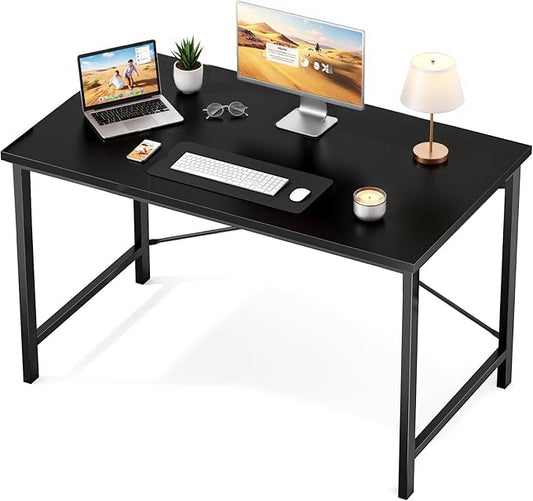 Sweetcrispy 44-Inch Small Computer Desk for Bedroom, Black | Gaming Writing Work and Study Desk for Home Office, Sturdy Metal Frame and Compact Modern Design with X-Shaped by Sweetcrispy