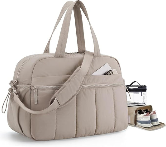 BAGSMART Duffle Bag for Travel, Gym Bag for Women, Weekender Carry on Bag | PVC Wet Pocket, Airline Approved Personal Carry-on Size, Fits Under-seat, One Bag for Gym, Travel, Hospital, Overnight by BAGSMART