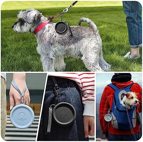 WALLFID Silicone Dog Treat Pouch Small Bag,with Pet Training Clicker,Walking Bag for Dog and Cat, Pocket Size, Easy to Clean, Odorless, Zipper Design,Moisture-Proof,Travel Walking Bag.(Dark Gray) - Image 6