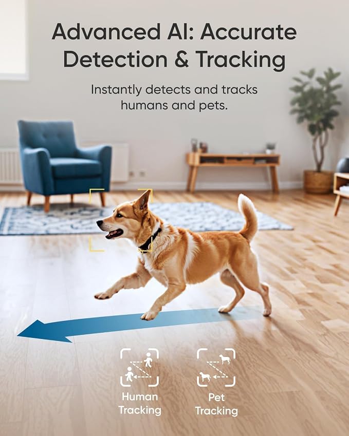 eufy Security 4K Indoor Camera E30 -No Subscription,Pan & Tilt,AI Auto Tracking,Color Night Vision,Pet/Baby/Nanny Camera with Two-Way Audio,AI Human/Pet Detection,Works with HomeKit (2-Pack) - Image 4