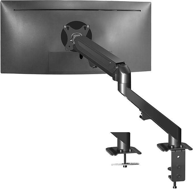 VIVO Heavy Duty Single Monitor Tension Arm for up to 27 inch Screens, Holds 14.3 lbs, Premium Desk Mount Stand, Black, STAND-V101O by Unknown