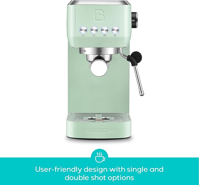 CASABREWS 3700 Essential Espresso Machine, Stainless Steel Espresso Maker | 20-Bar Italian Pump, Powerful Steam Wand, 43.9oz Removable Water Tank, Compact Espresso Maker for Home, Cappuccino & Latte - Image 2
