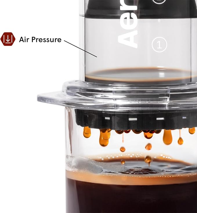 AeroPress Clear Coffee Press, French Press, Pour-Over & Espresso Style | All-in-One Manual Coffee Maker, 2-Minute Brew, Less Bitterness, More Flavor, Portable, Travel & Camping - Image 4