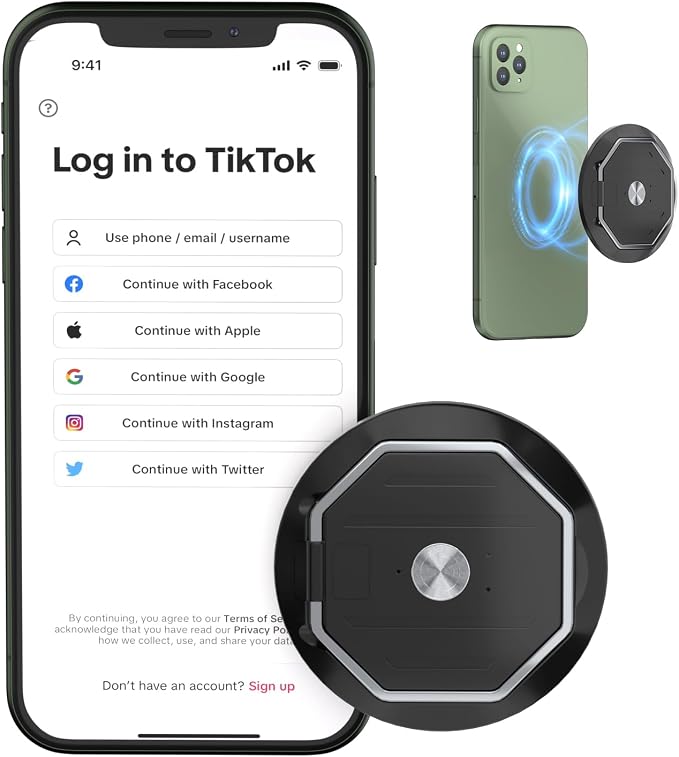 AI Enhanced Voice Recorder with Magnetic Kickstand, Built-in HD Microphone, Smartphone APP Enabled, Unlimited AI Translation Usage by Unknown