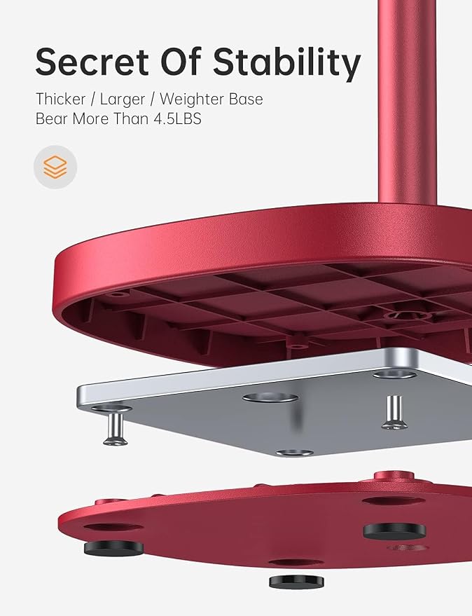 LISEN Cell Phone Stand Phone Holder for Desk, Gaming for Nintendo Switch | Office Desk Accessories for Women, iPhone Stand, Gadgets for Men Gifts, Office Decor, OtterBox Case, Switch, iPad, 4-10 in - Image 4