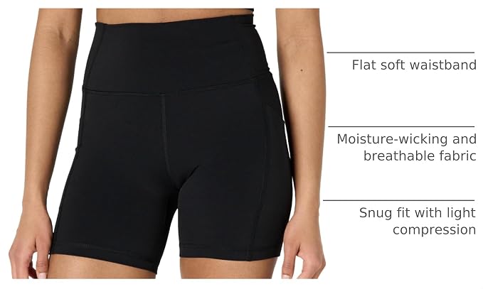 Amazon Essentials Women's Active FormFlex Buttery Soft High Waist Biker Shorts - Image 4
