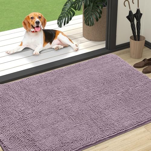 OLANLY Dog Door Mat for Muddy Paws 47x32, Super Absorbent Chenille Mud Mat by OLANLY