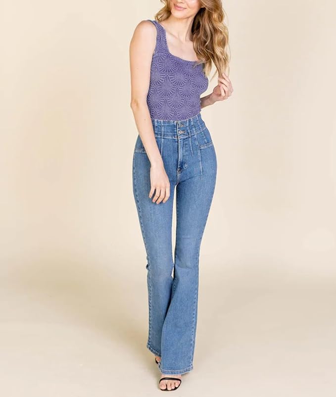 Women's Square Neck Wide Strap Crop Tank Tops Flower Going Out Tops Slim Fit Lettuce Trim Crop Cami Tops - Image 6