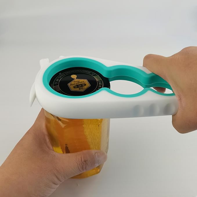 Jar Opener for Weak Hands, 5 in 1 Bottle Opener for Seniors with arthritis | Multifunctional Adjustable Lid Opener with Non-Slip Rubber Gripper Pad – Effortlessly Opens Jars, Bottles & Pop-Top Cans - Image 6