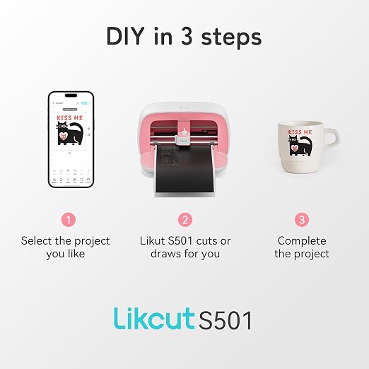 Likcut Portable Vinyl Cutter Machine for DIY Crafts, Compact Cutting Machine for Stickers - Image 4