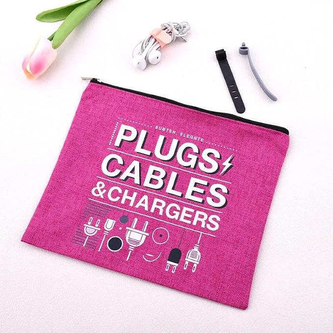 Charging Cable Organizer Bag Pouch Travel Elastic Silicone Cable Strap Cord Organizer Anti Loss Portable Earphone Plug Charger Storage Bags Data Cables Protector Cover Charge Cord Tie Wrap Protection - Image 6