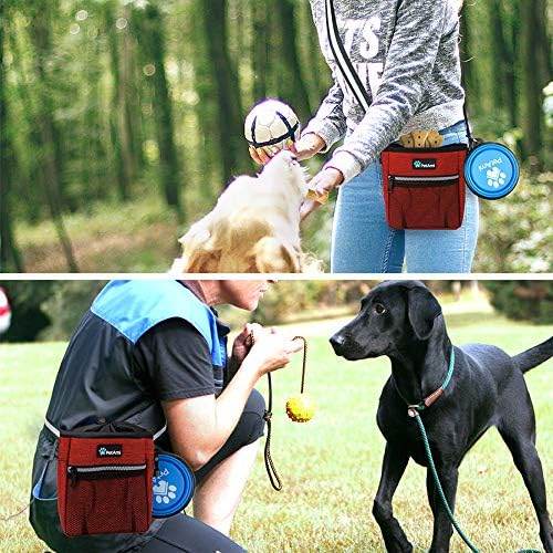 PetAmi Hands Free Dog Treat Pouch for Training and Walking, Red - Image 5