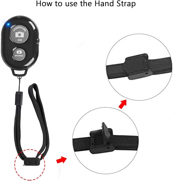 Wireless Remote Shutter for Cellphones and Tablets (3 Pack), AOQIYUE Wireless Remote for iPhone/Android Camera Control, Selfie Clicker for Photos and Videos - Wrist Strap Included - Image 4