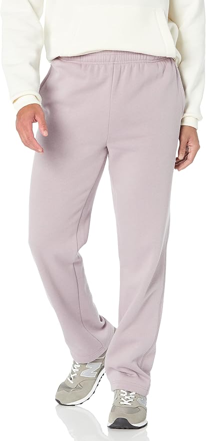 Amazon Essentials Men's Relaxed Straight Leg Fleece Open Bottom Sweatpant (Available in Big & Tall) by AmazonEssentials