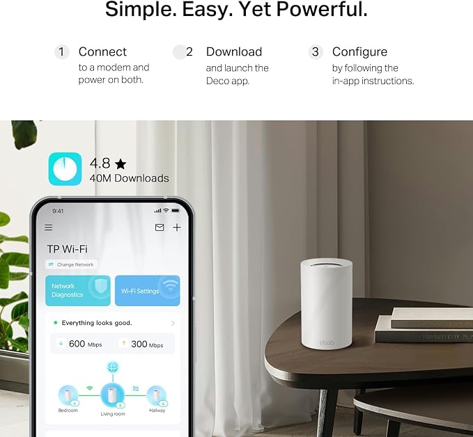 TP-Link Deco 7 Pro BE14000 Tri-Band Wi-Fi 7 Whole Home Mesh System | 8-Stream 14 Gbps | 10 WAN/LAN Port | Up to 8100 Sq.ft, 200 Devices Capacity | 320 MHz, HomeShield, AI-Roaming (BE67 2-Pack) - Image 9
