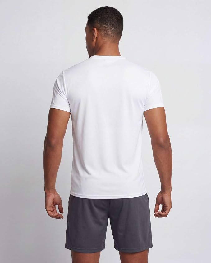 5 Pack Men's Dry Fit Short Sleeve T-Shirt Gym Workout Athletic Running Tee | Cooling, Moisture-Wicking, Crew Neck, Quick-Dry, Breathable, Active, Exercise, Fitness, Basketball, Cycling, Hiking, Tennis - Image 7
