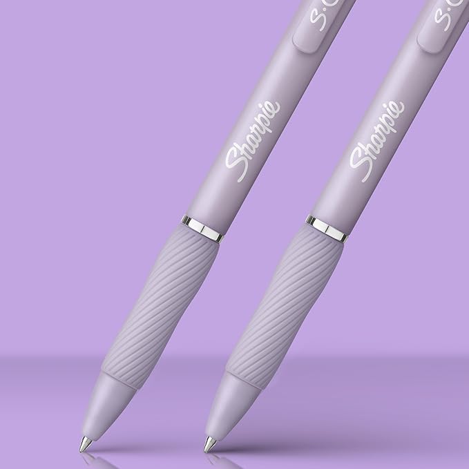Sharpie S-Gel, Gel Pens, Medium Point (0.7mm), Icy Violet Barrel, Black Ink, 12 Count - Image 5
