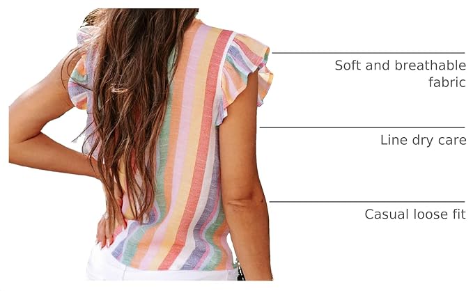 SHEWIN Womens Summer Crewneck Tank Tops Casual Ruffle Sleeveless Tops Shirts - Image 4