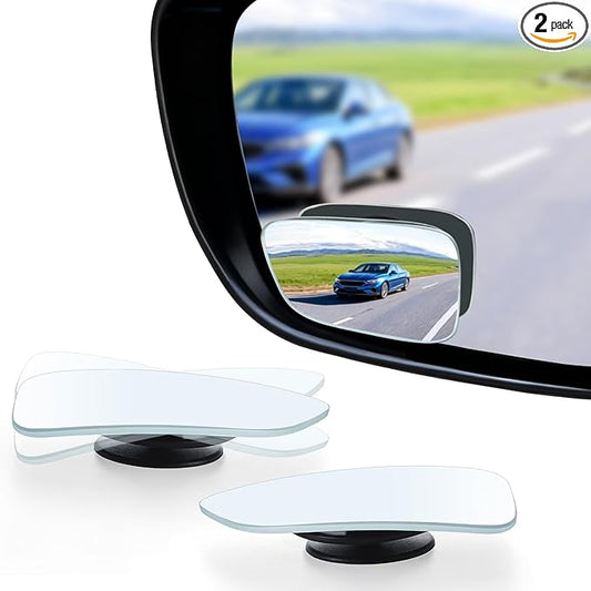 LivTee Blind Spot Car Mirror, HD Glass Frameless Convex Side Mirror Blindspot, Wide Angle Rear View Mirrors for SUVs, Trucks and RVs - Car Accessories by LivTee