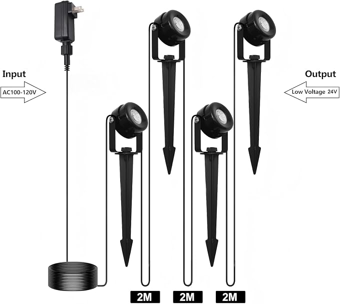 HISTAR Low Voltage Landscape Lighting with Bluetooth App Control & Remote, Outdoor Spot Lights for Fence Tree Pathway Lawn Decor, IP65 Waterproof All-in-One Permanent Outdoor Lights(4pack-RGBW) - Image 5