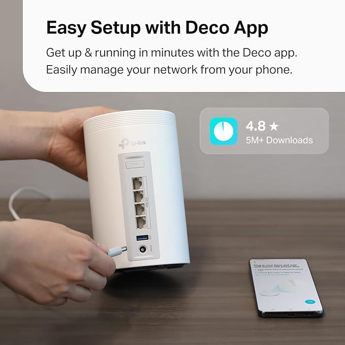 TP-Link Deco 7 Pro BE63 Tri-Band WiFi 7 BE10000 Whole Home Mesh System- 6-Stream 10 Gbps, 4x2.5G Ports Wired Backhaul, 4X Smart Internal Antennas, VPN, HomeShield, Free Expert Support (2-Pack) - Image 7