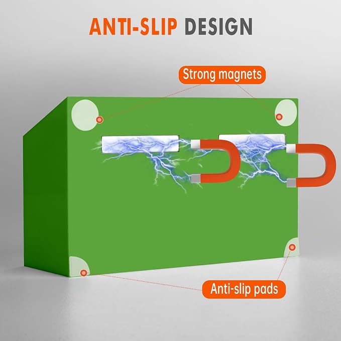 BEYGORM Magnetic Dry Erase Marker Holder for Whiteboard & Refrigerator | Non-slip Acrylic Pen Holder for Classroom, Fridge Magnet, Locker Organizer Accessories, Teacher & School Supplies(Green) - Image 2