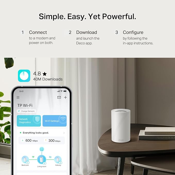 TP-Link Deco 7 Pro BE14000 Tri-Band Wi-Fi 7 Whole Home Mesh System | 8-Stream 14 Gbps | 10 WAN/LAN Port | Up to 8100 Sq.ft, 200 Devices Capacity | 320 MHz, HomeShield, AI-Roaming (BE67 3-Pack) - Image 8