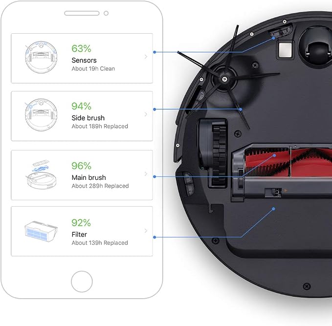 roborock Robot Vacuum and Mop, Robotic Vacuum Cleaner with Lidar Navigation, 2000Pa Suction, Wi-Fi Connected, No-go Zones, Multi-Floor Mapping, Selective Room Cleaning, Ideal for Home with Pets - Image 2
