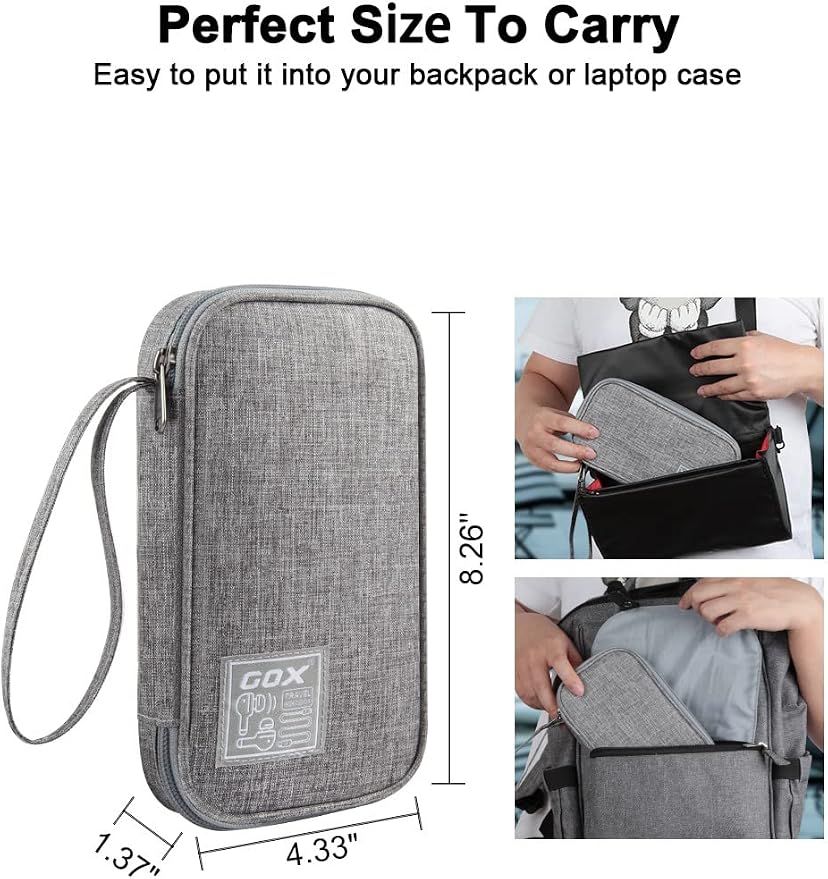 GOX Electronic Cable Organizer Travel Case Tech Pouch - Image 4