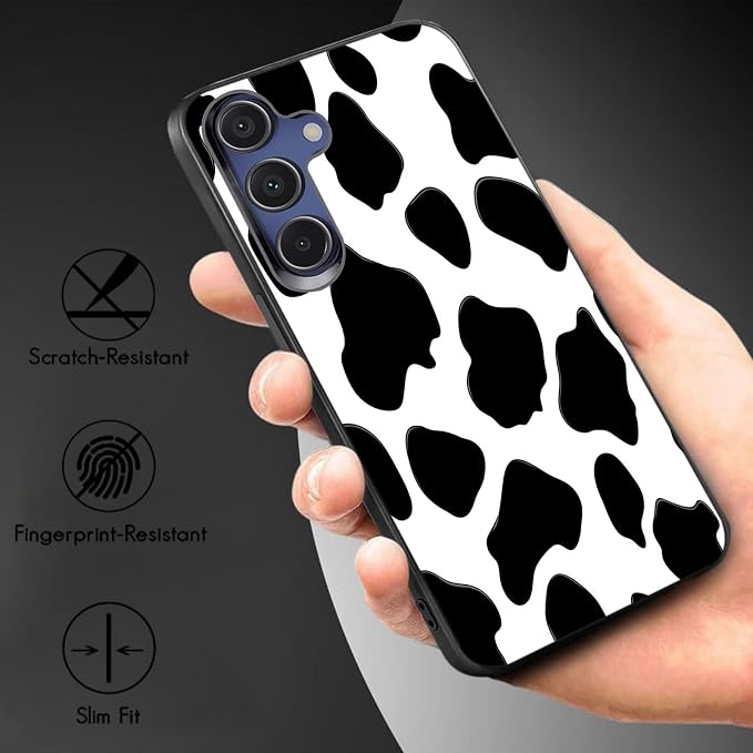Designed for Galaxy S25 FE Phone Case,Slim Silicone Shockproof Protective Case for Galaxy S25 FE 6.7 inch,Cow Print - Image 3