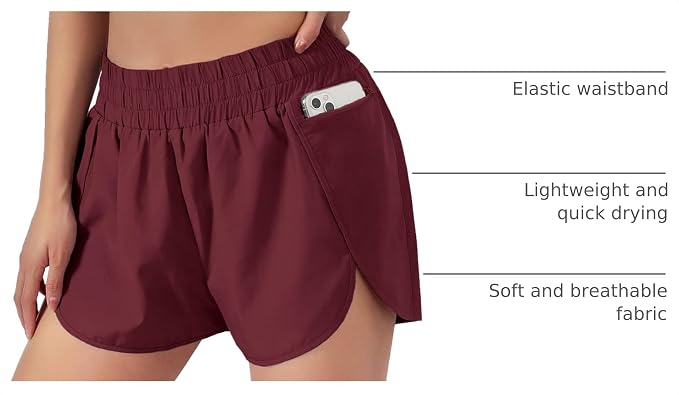 Blooming Jelly Women's Quick-Dry Running Shorts Workout Sport Layer Active Shorts with Pockets 1.75" - Image 4
