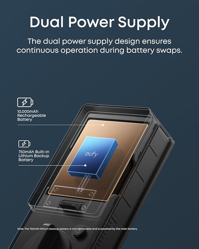 eufy Security Smart Lock FamiLock E34 with Palm Vein Recognition, Keyless Entry Door Lock for Front Door, Wi-Fi Keypad Deadbolt, ANSI/BHMA Grade 1, Auto Lock, IP65 Waterproof, No Monthly Fee - Image 6