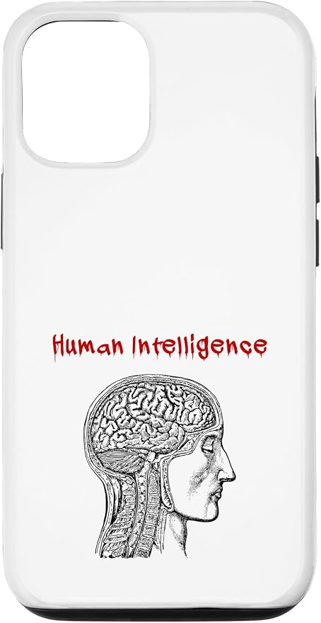 Human Intelligence (Anti Ai Statement & Head Graphic) Case for iPhone 12/12 Pro by Unknown