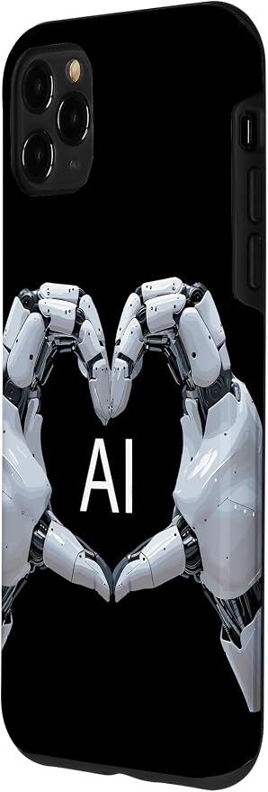 iPhone 11 Pro Max Love AI, Artificial Intelligence, robot hands Case - Image 2