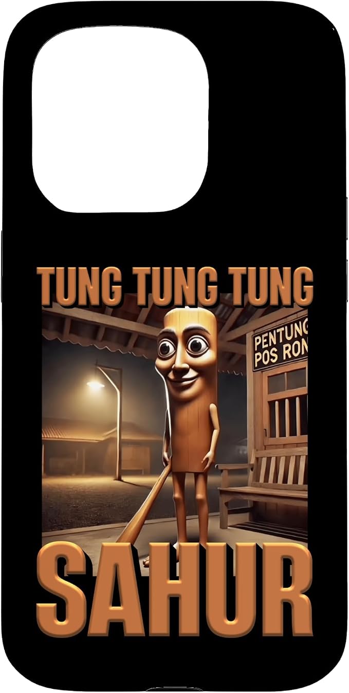 Internet Hilarious Meme AI Character Tung Tung Tung Sahur Case for iPhone 15 Pro by Unknown