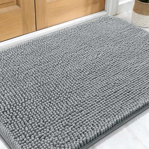 OLANLY Dog Door Mat for Muddy Paws 30x20, Super Absorbent Chenille Mud Mat by OLANLY